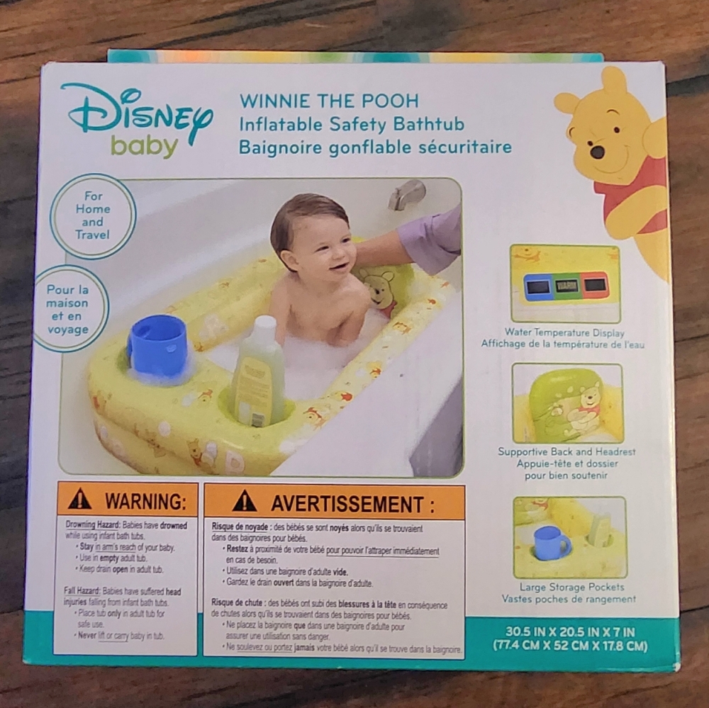 Disney poohbear inflatable safety bathtub
